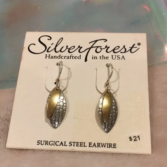 Silver Forest Jewelry Silver Forest Delicate Two Toned Dangle